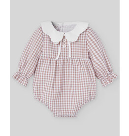 Paz Rodriguez Bloomer met kraagje-geruit-Lichtbruin/wit