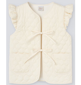 Paz Rodriguez Paz-vestje met strikken-cream