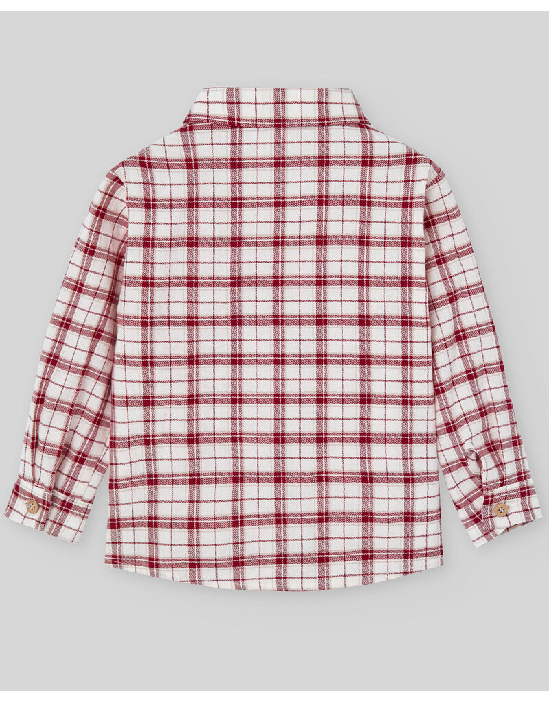 Paz Rodriguez Geruit hemdje- Acebo-rood/wit