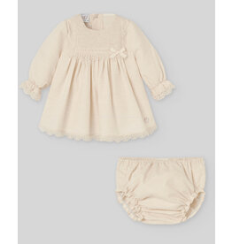Paz Rodriguez Paz-Set jurk met bloomer-BEIGE
