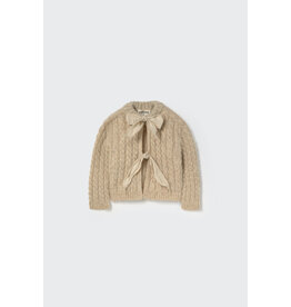Cozmo Cozmo -  Tricot bows cardigan baby -  beige