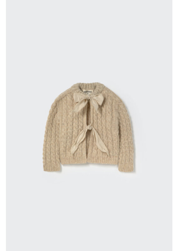 Cozmo Cozmo -  Tricot bows cardigan baby -  beige