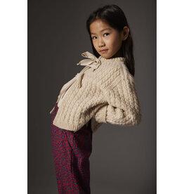 Cozmo Cozmo -  Tricot bows cardigan  -  beige