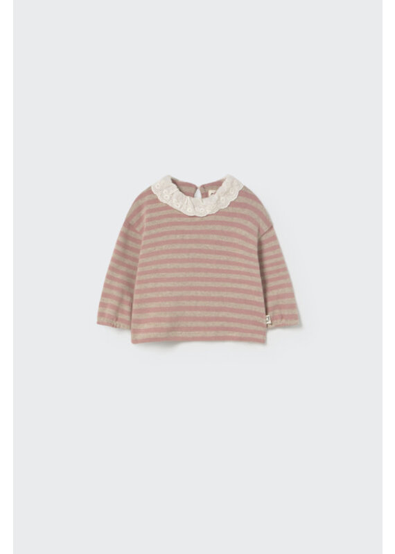 Cozmo Cozmo - Soft pink striped knit