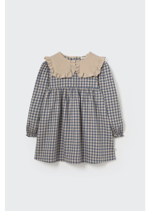 Cozmo Cozmo - Jurk Gingham - beige/taupe