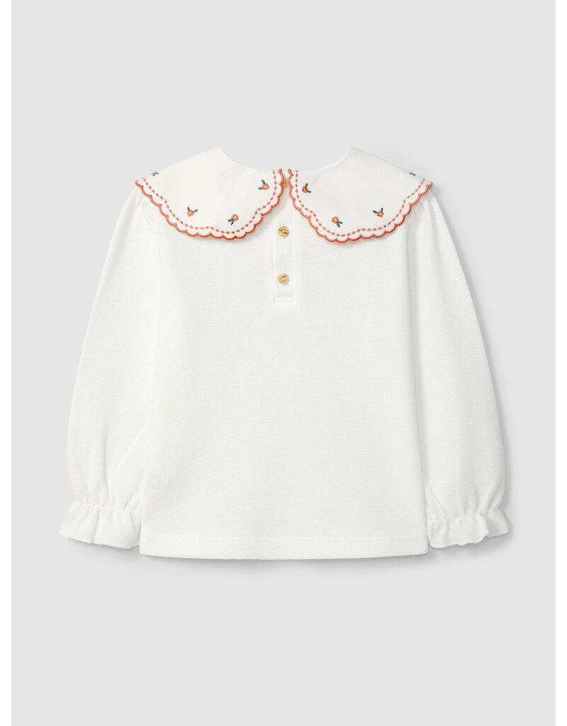 Laranjinha Laranjinha - Blouse Julie - kraag rood