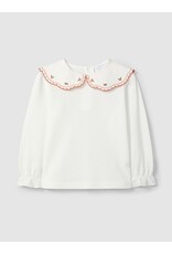 Laranjinha Laranjinha - Blouse Julie - kraag rood