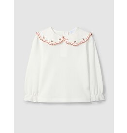 Laranjinha Laranjinha - Blouse Julie - kraag rood