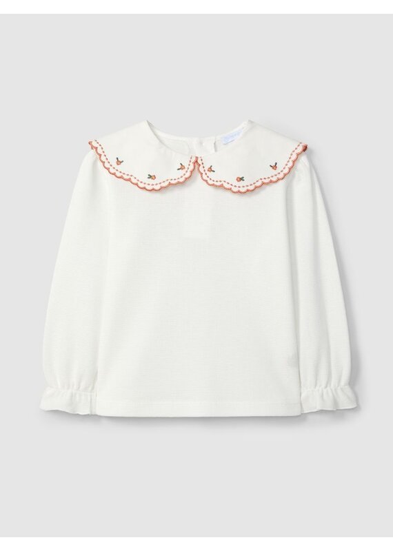 Laranjinha Laranjinha - Blouse Julie - kraag rood