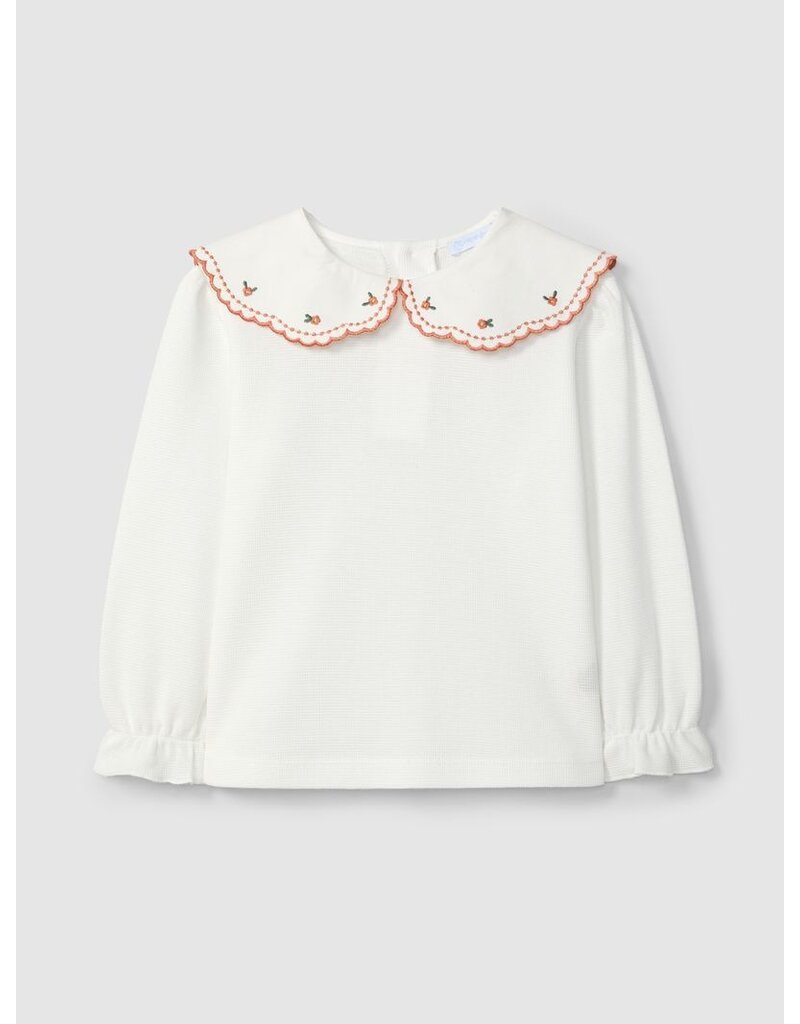 Laranjinha Laranjinha - Blouse Julie - kraag rood