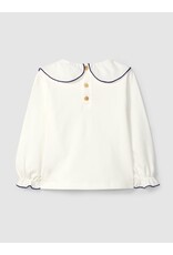 Laranjinha Laranjinha - Blouse Vivianne - kraag blauw