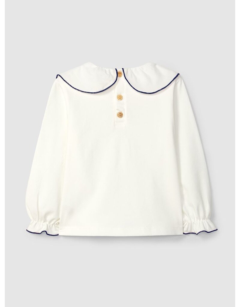 Laranjinha Laranjinha - Blouse Vivianne - kraag blauw