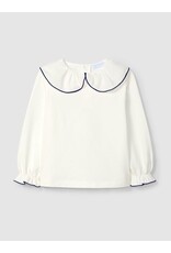 Laranjinha Laranjinha - Blouse Vivianne - kraag blauw