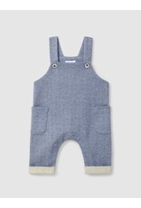 Laranjinha Laranjinha - Salopette boys - Visgraatmotief - blauw