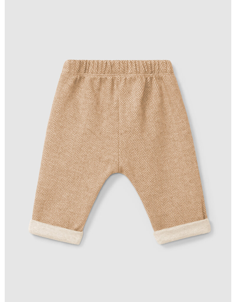 Laranjinha Laranjinha - Broek visgraatmotief - beige