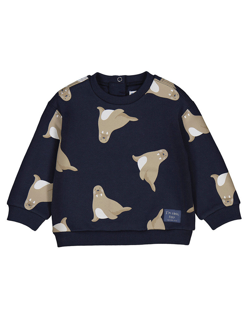 mayoral Mayoral-trui met zeehond-donkerblauw