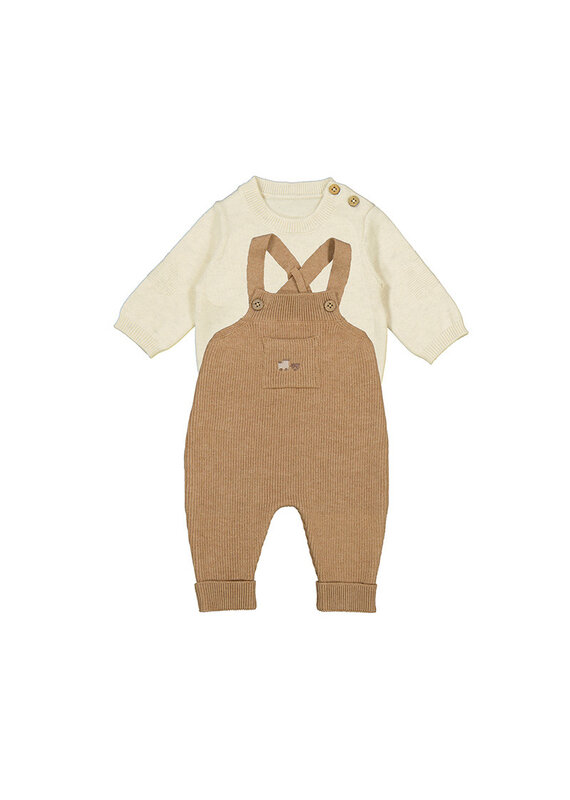 mayoral Mayoral-salopet met trui-Beige en bruin