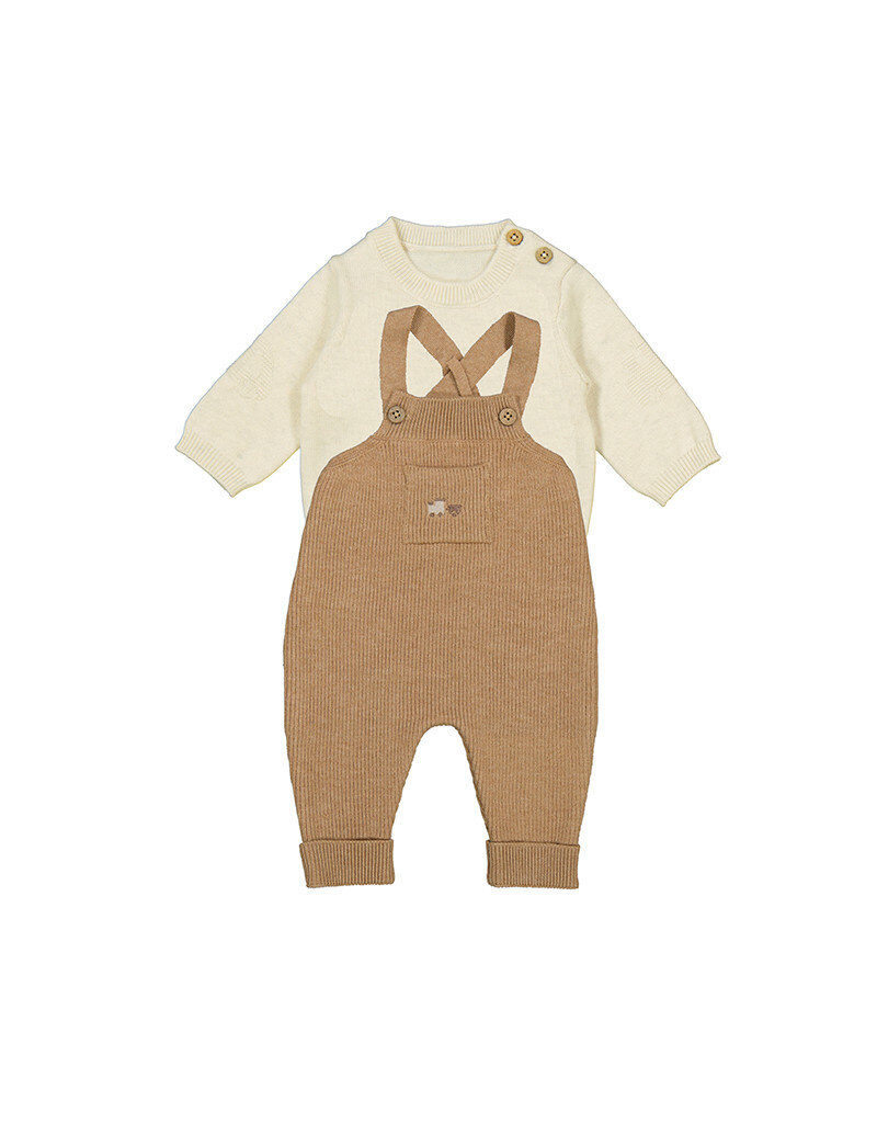 mayoral Mayoral-salopet met trui-Beige en bruin