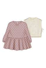 mayoral Mayoral-roze jurkje met beige debardeur