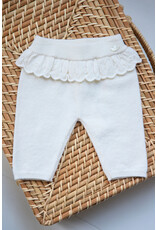 Tartine & Chocolat Tartine-Broek ecru met ruches-wol