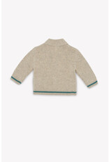 Bonton Bonton-cardigan-beige/groene streep