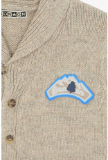 Bonton Bonton-cardigan-beige/groene streep