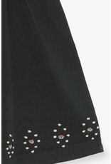 Bonton Bonton-zwartgroene jurk met broderie