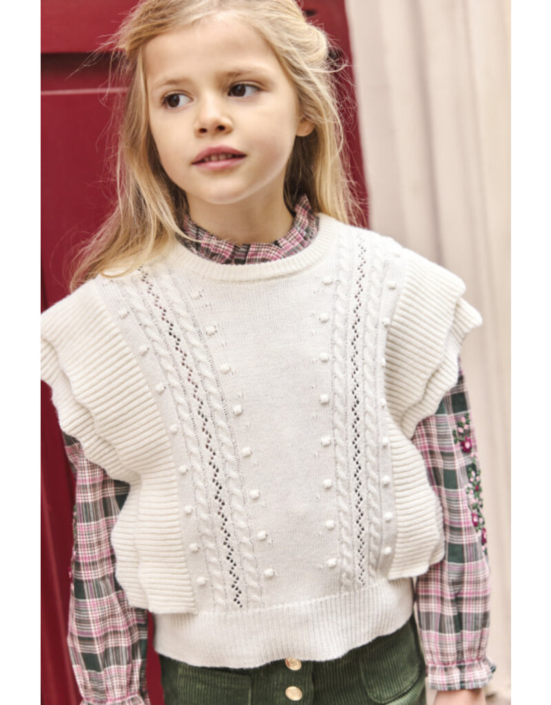 Tartine & Chocolat Tartine-mouwloze debardeur-ecru