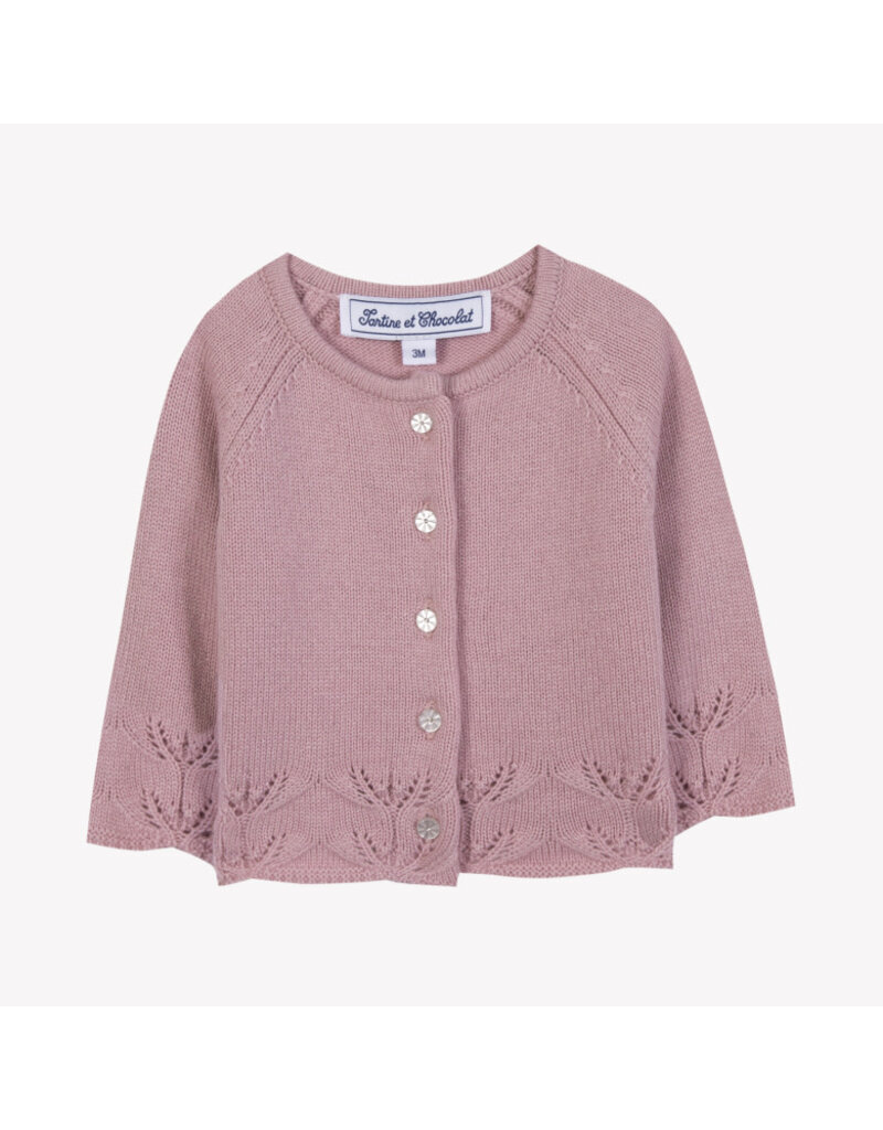 Tartine & Chocolat Tartine-roze cardigan