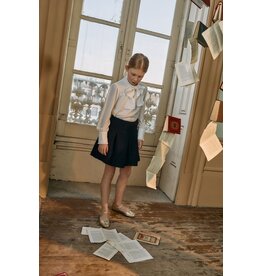 Patachou Patachou - Rok bouclé donkerblauw