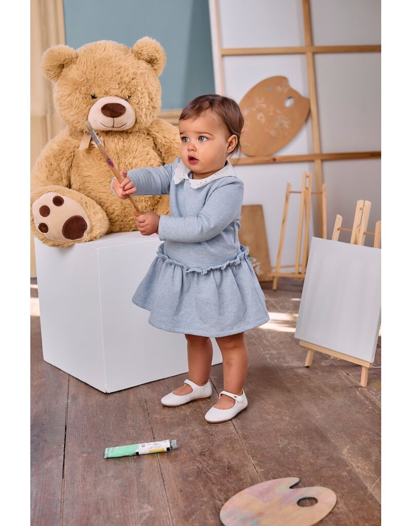 Patachou Patachou - blauwe jurk met kraag