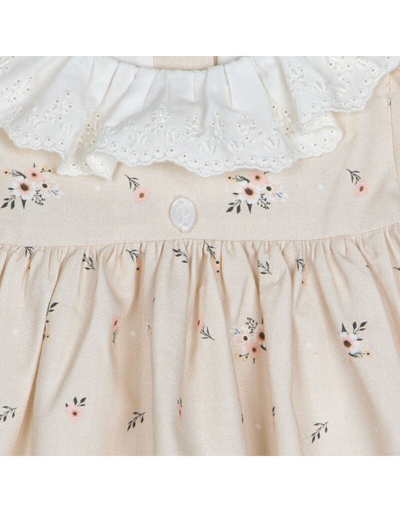 Patachou Patachou - Jurk florial beige met kraag