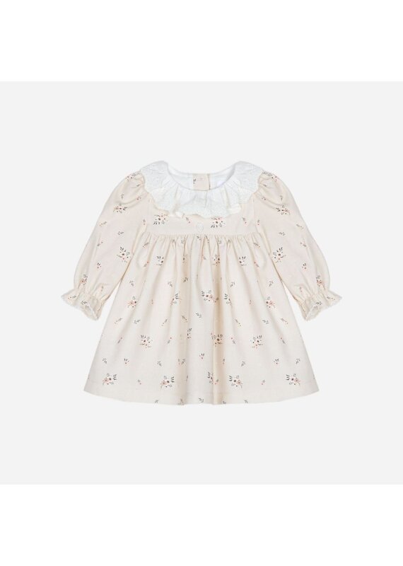 Patachou Patachou - Jurk florial beige met kraag