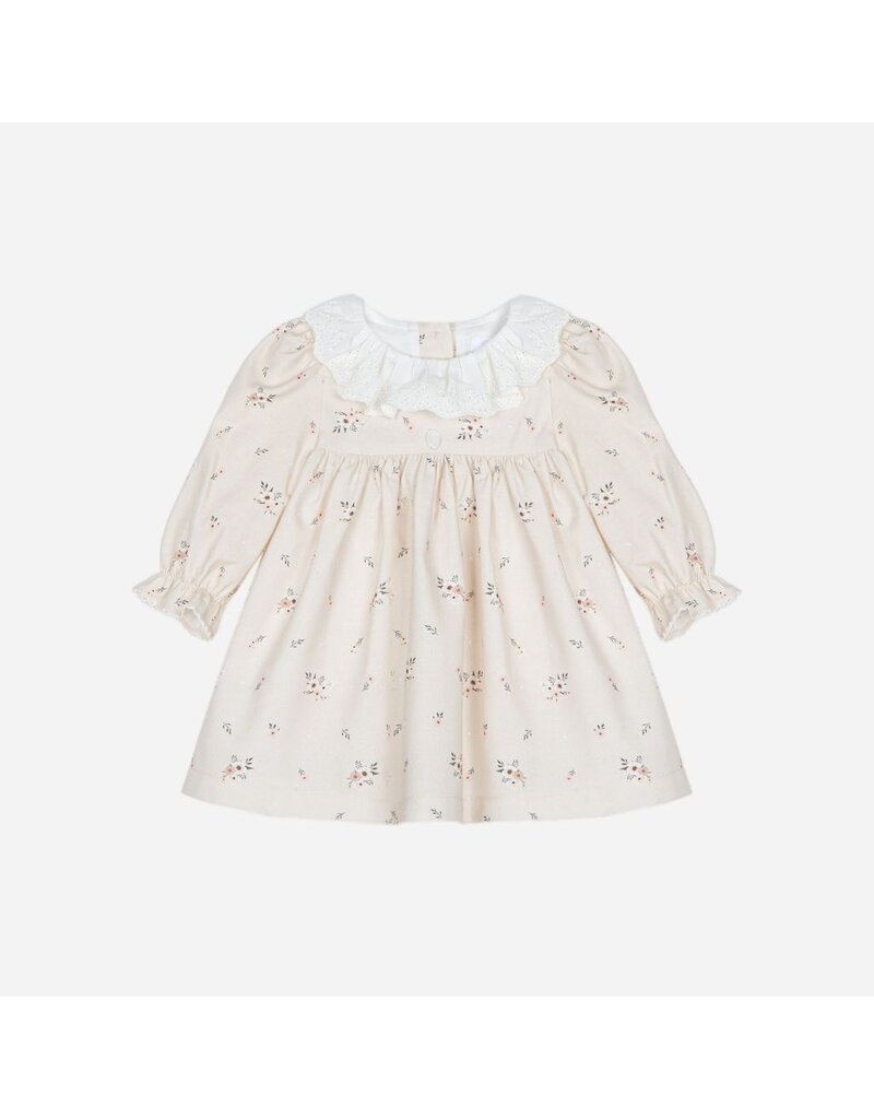 Patachou Patachou - Jurk florial beige met kraag