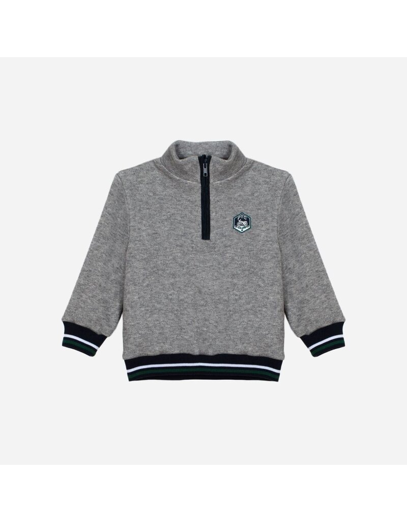 Patachou Patachou - Trui melange grey met rits