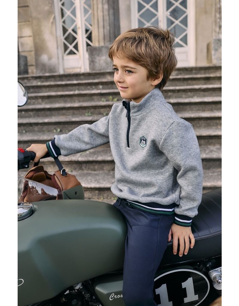 Patachou Patachou - Trui melange grey met rits