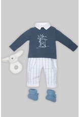 Patachou Patachou - Baby trui met beertje - blauw