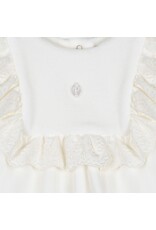 Patachou Patachou - Tweedelig set velours ecru met kant