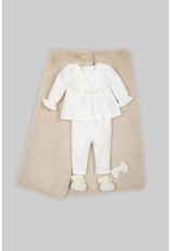 Patachou Patachou - Tweedelig set velours ecru met kant