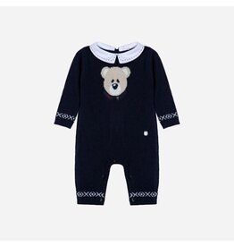 Patachou Patachou - Kruippakje tricot donkerblauw - beertje