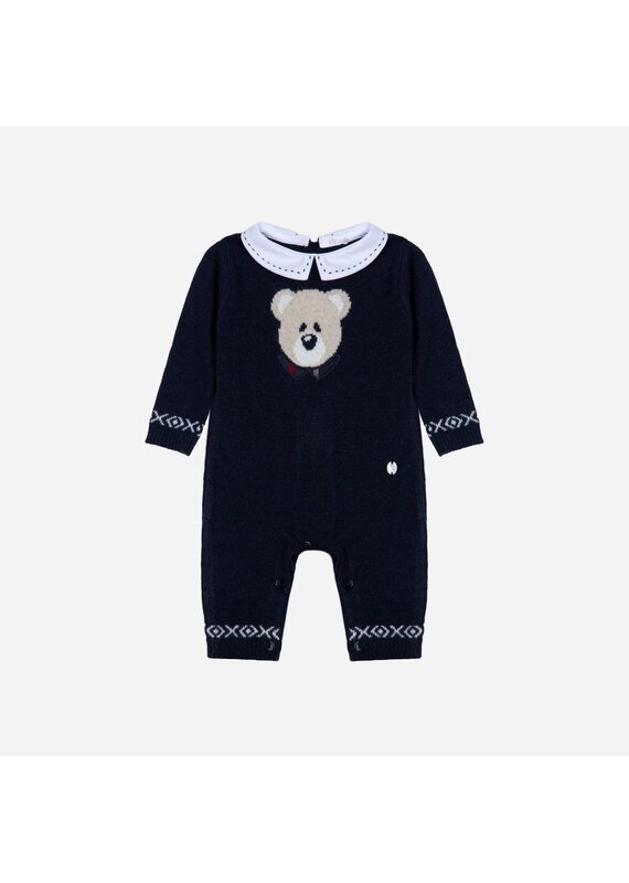 Patachou Patachou - Kruippakje tricot donkerblauw - beertje