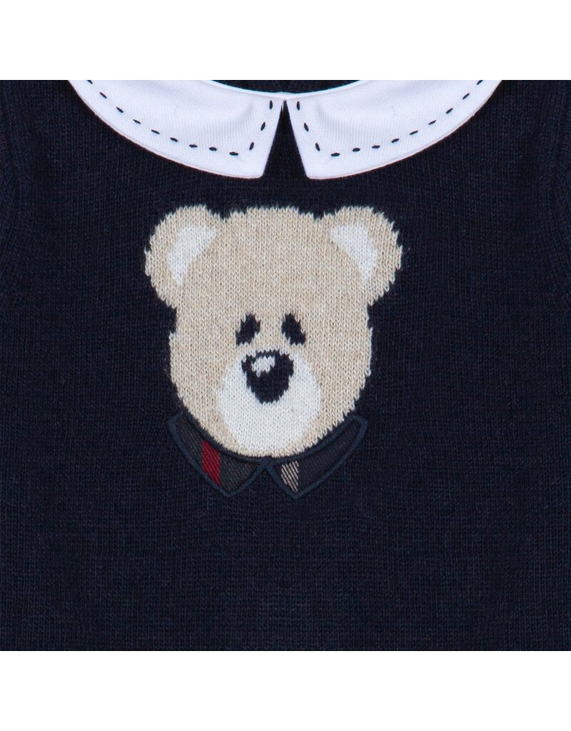 Patachou Patachou - Kruippakje tricot donkerblauw - beertje