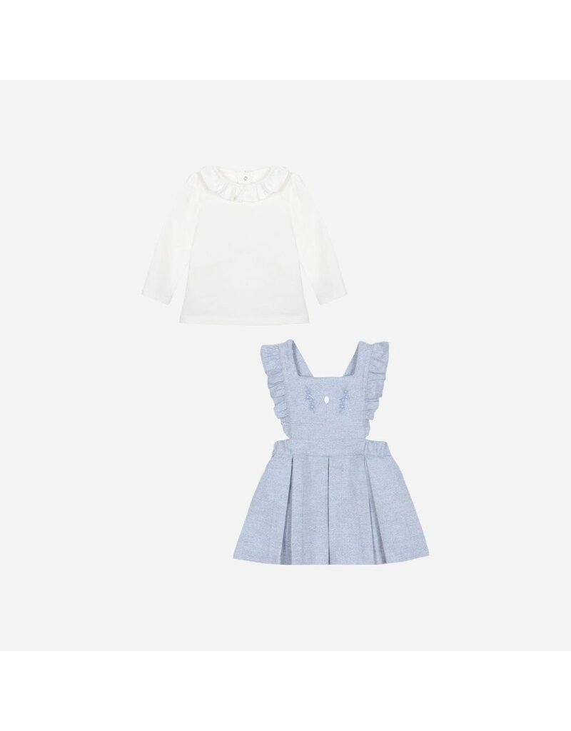 Patachou Patachou - Set kleedje melange blauw