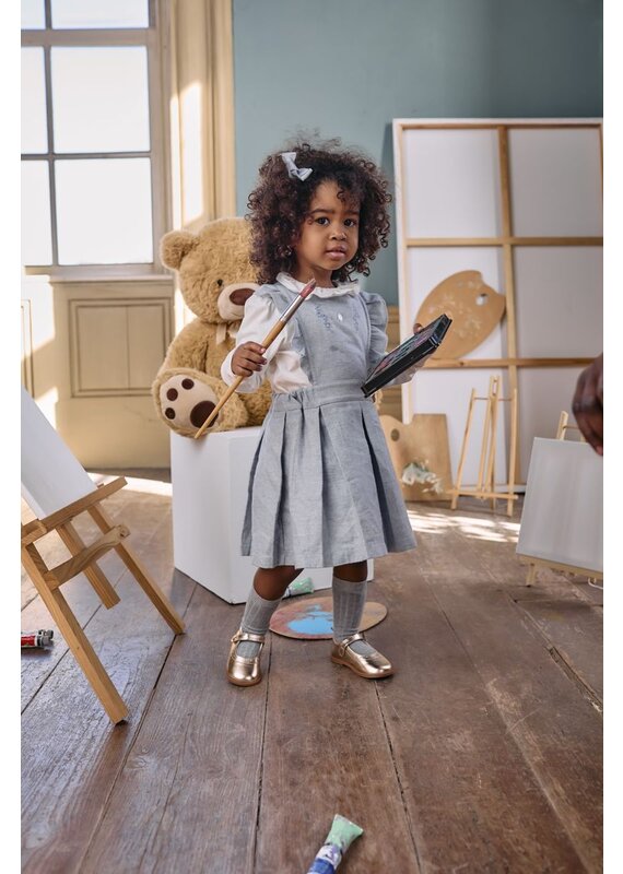 Patachou Patachou - Set kleedje melange blauw