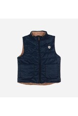 Patachou Patachou - Gilet omkeerbaar teddy/blauw