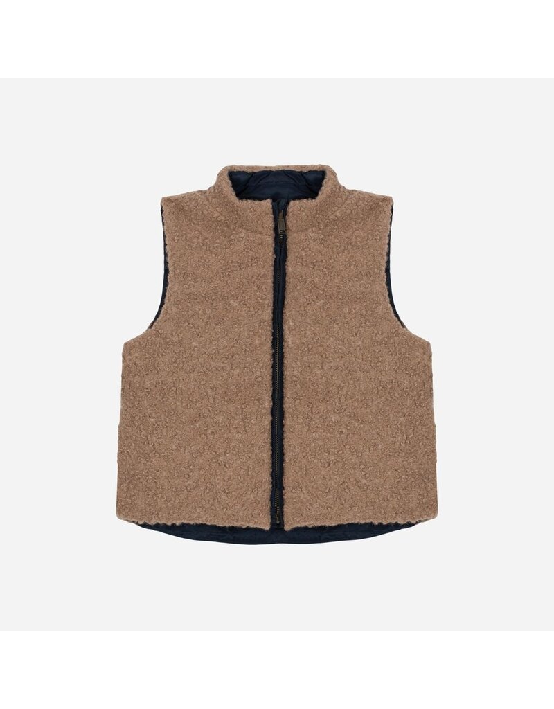 Patachou Patachou - Gilet omkeerbaar teddy/blauw