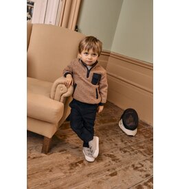 Patachou Patachou - Trui teddy met rits - camel