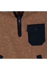 Patachou Patachou - Trui teddy met rits - camel