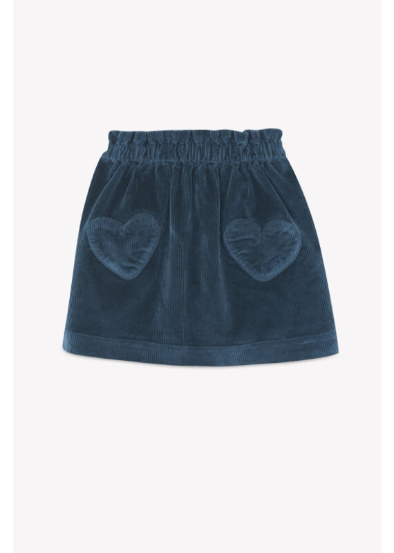 Bonton Blauwe verlours rok