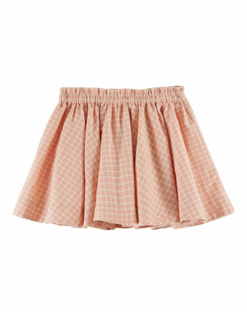 Emile & Ida geruit rokje peach
